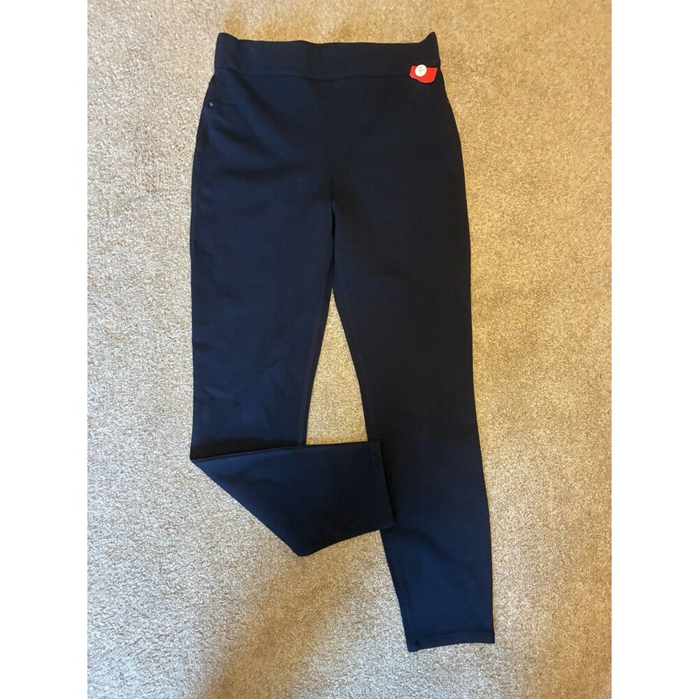 Spanx Ankle Slim Straight Pants Size L Tall Black Slimming Smoothing Minimalist